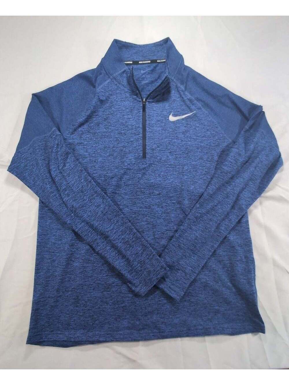 Nike Dri-FIT Element Half-Zip Long Sleeve Running Top Blue Heathered